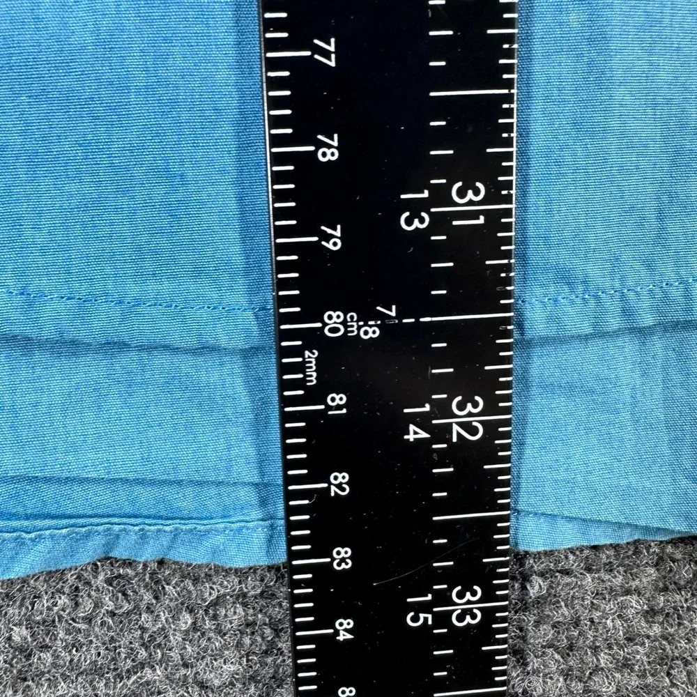 Banana Republic Button Down Mens L Large Turquoise Blue Long Sleeve Cotton Shirt
